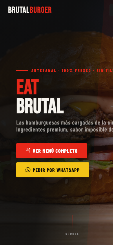 Captura móvil de la demo Brutal Burguer