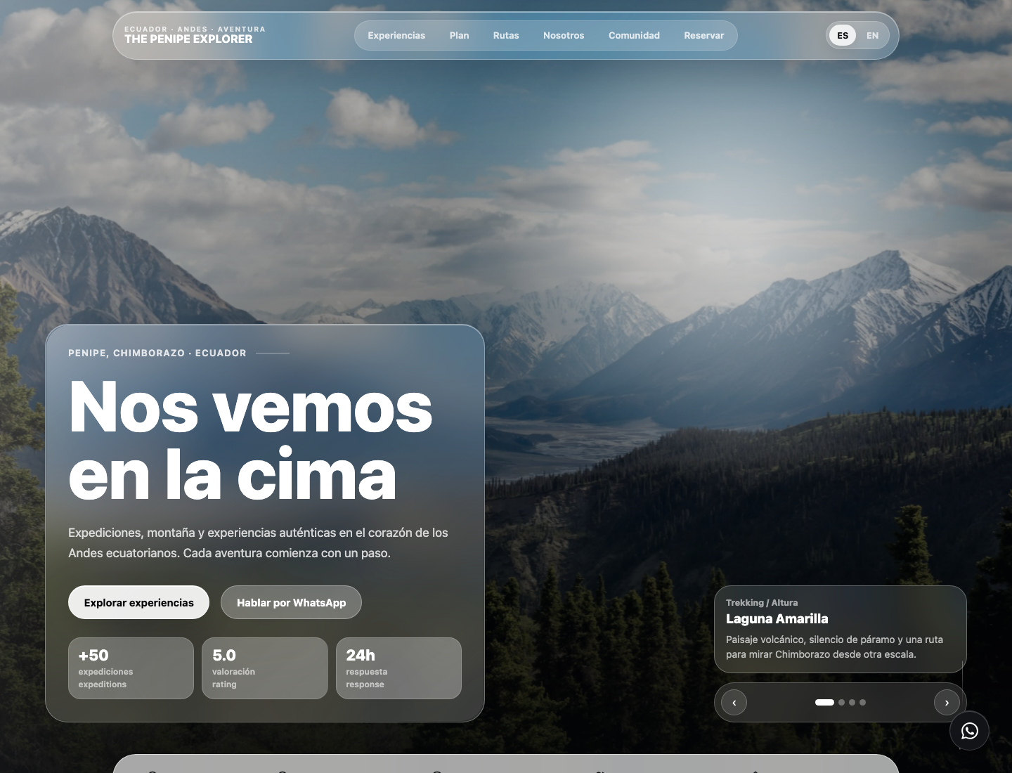 Captura desktop de la demo The Penipe Explorer